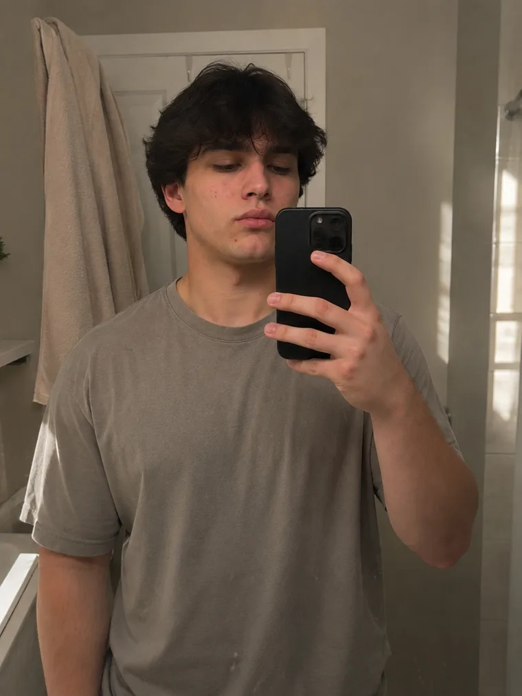 Bryan after following the meal program, noticeably leaner